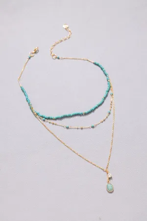 Aqua Tri-Layer Pendant