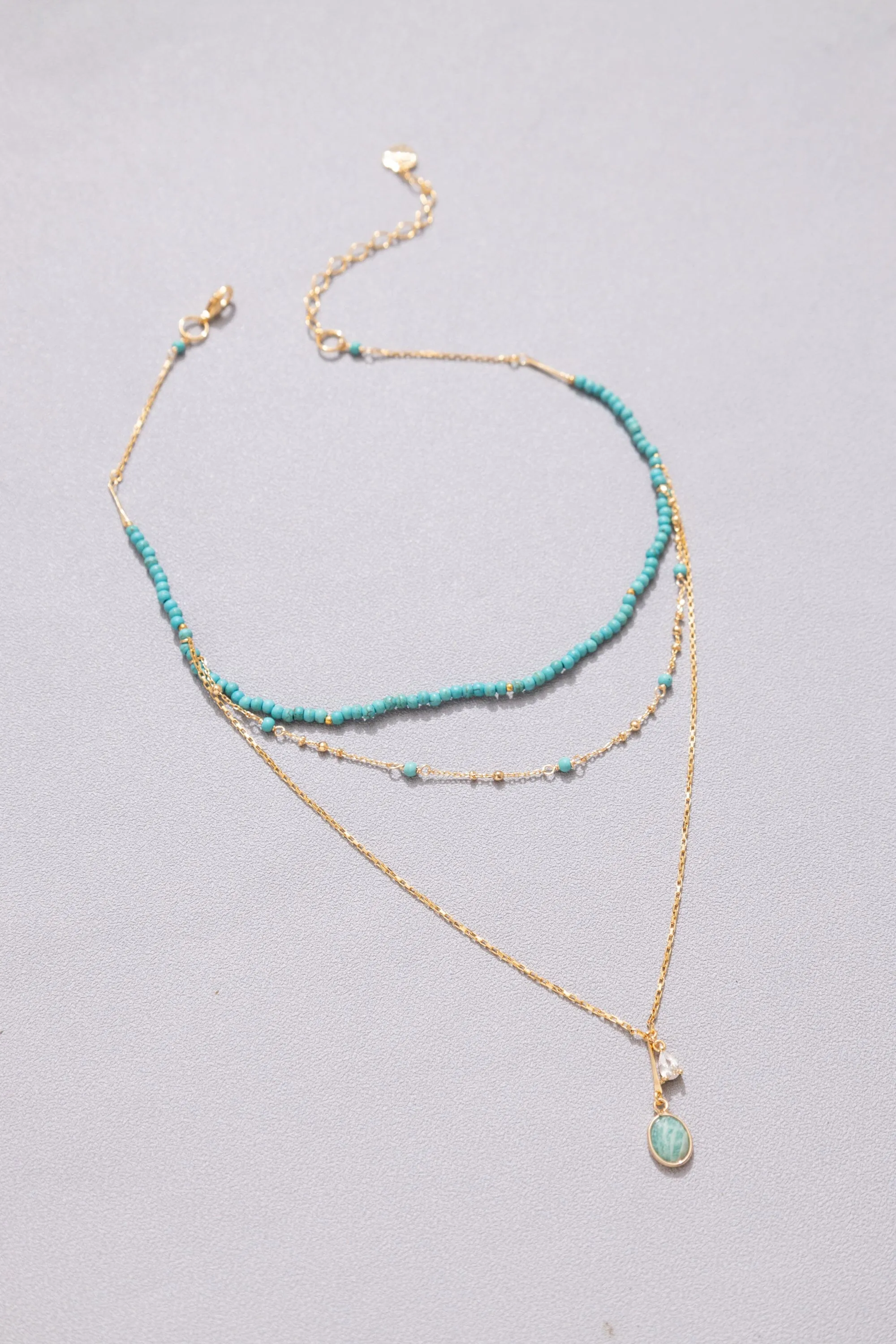 Aqua Tri-Layer Pendant