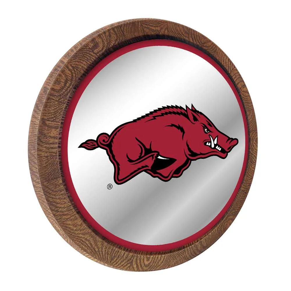 Arkansas Razorbacks: Mascot - Barrel Top Mirrored Wall Sign