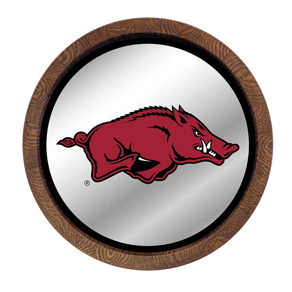 Arkansas Razorbacks: Mascot - Barrel Top Mirrored Wall Sign