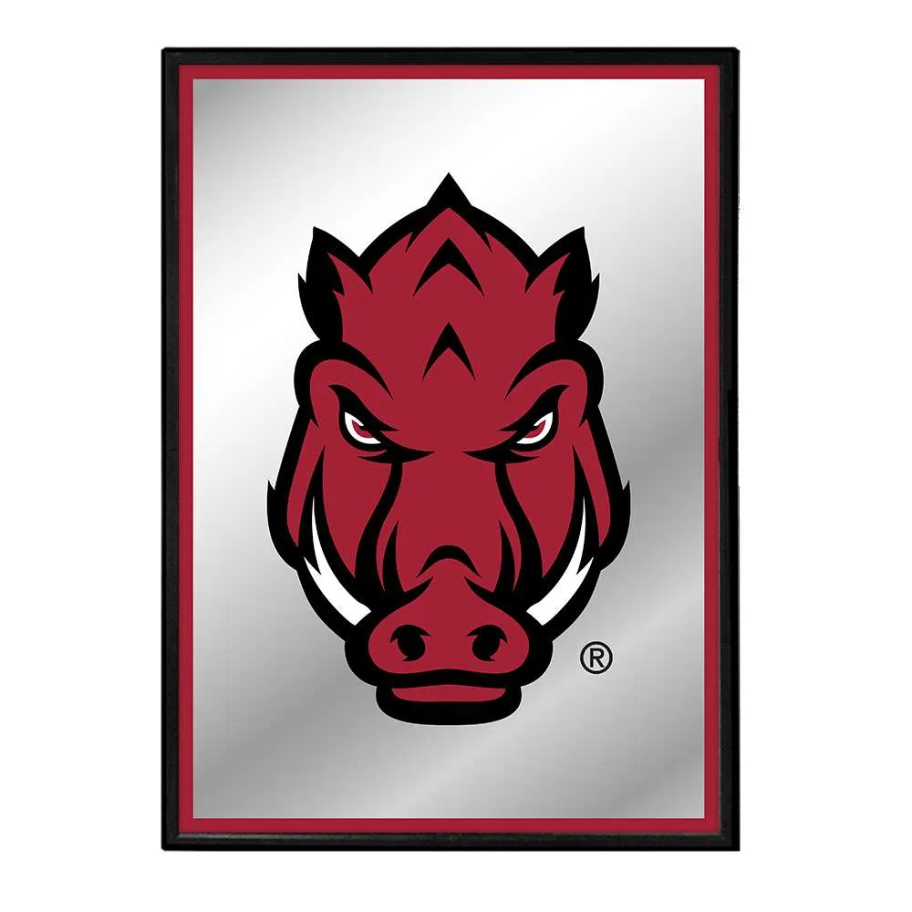 Arkansas Razorbacks: Tusk Stare - Framed Mirrored Wall Sign