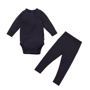 Aroha Collection Merino Baby Set | French Navy