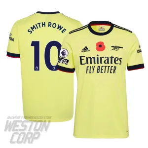 Arsenal Adult 2021-22 SS Away Shirt w/ Poppy   Smith Rowe EPL Fonts   Badges