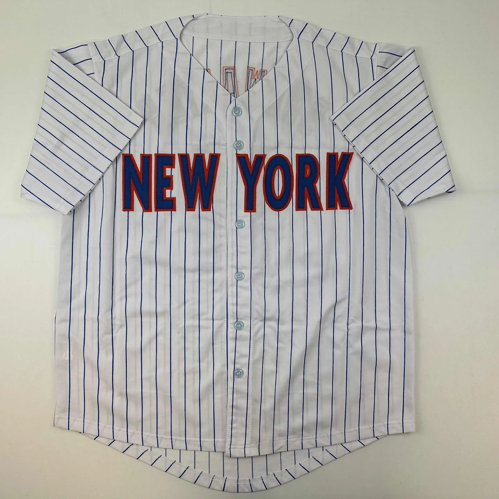 Autographed/Signed Buck Showalter New York Pinstripe Jersey Beckett BAS COA