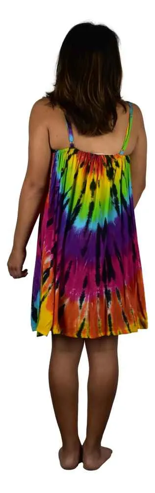 Bali Dress Short - Tie Dye - Dark