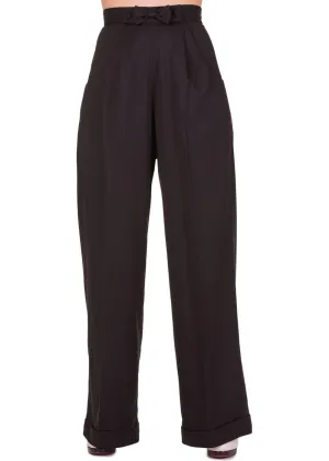 Banned Hidden Away 40's Trousers Black