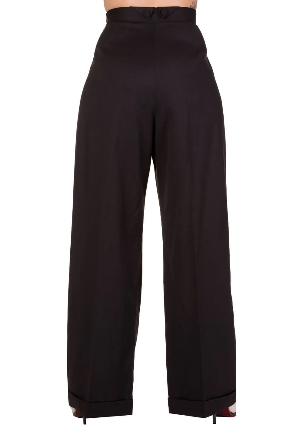 Banned Hidden Away 40's Trousers Black