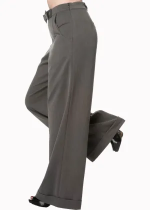 Banned Hidden Away 40's Trousers Grey