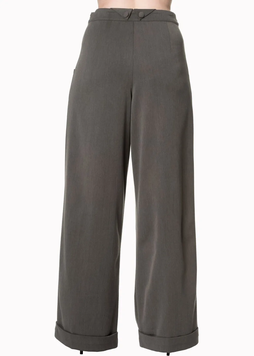 Banned Hidden Away 40's Trousers Grey
