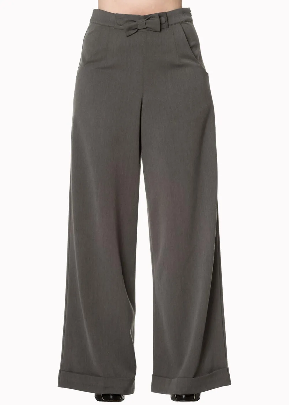 Banned Hidden Away 40's Trousers Grey