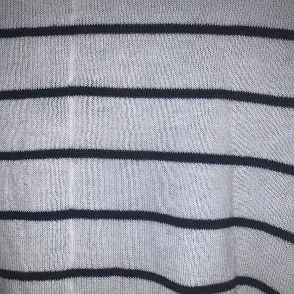 BCBGMAXAZRIA WOMEN'S‎ STRIPED CARDIWRAP  SWEATER NAVYSTRIPE  S BUTTON SLEEVE NWT