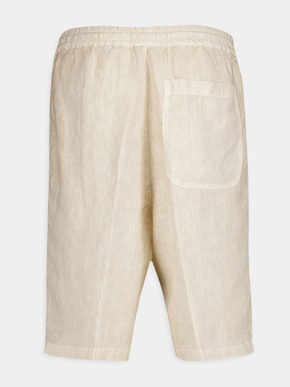 Beige Linen Bermuda Shorts