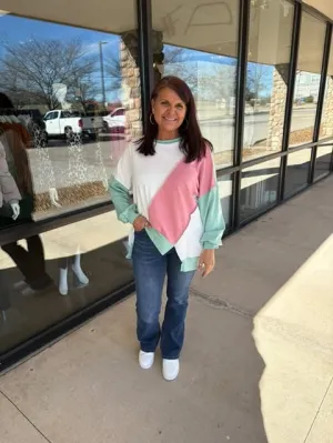 Bellamy Colorblock Asymmetrical Top
