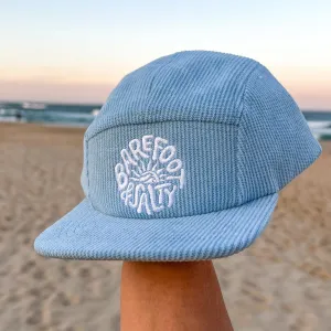 Bf&S corduroy 5 panel cap - blue/brown/cream