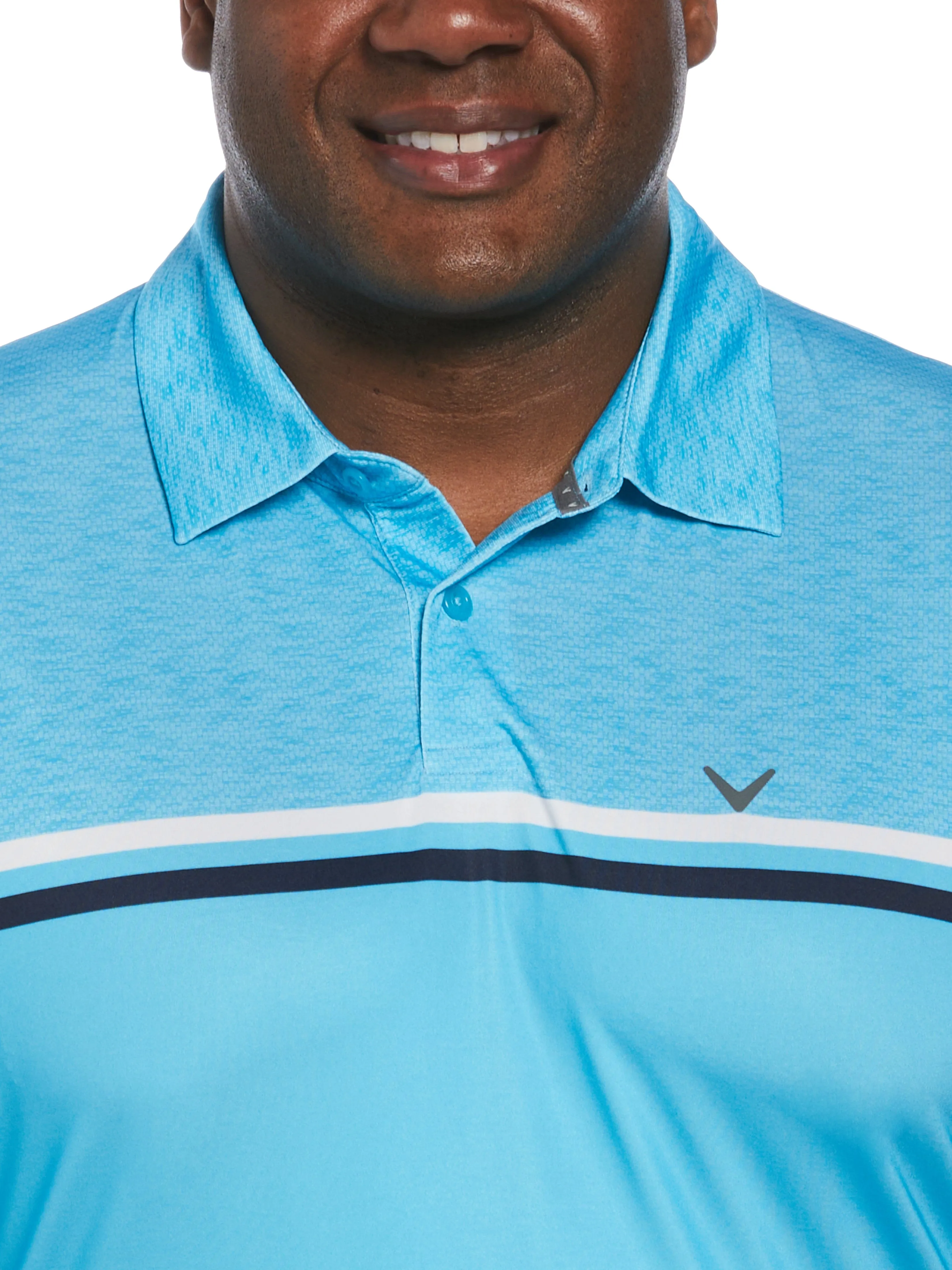 Big & Tall Short Sleeve Engineered Printed Block Polo Shirt