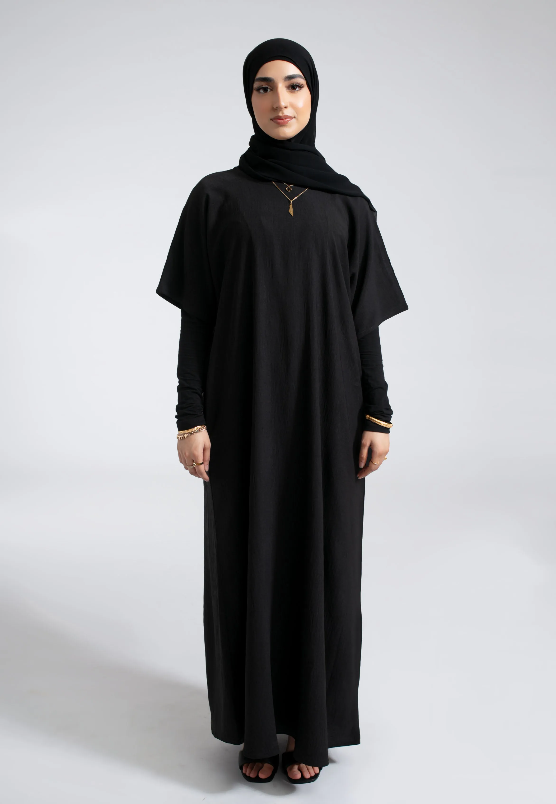Black Inner Slip Dress With Pockets