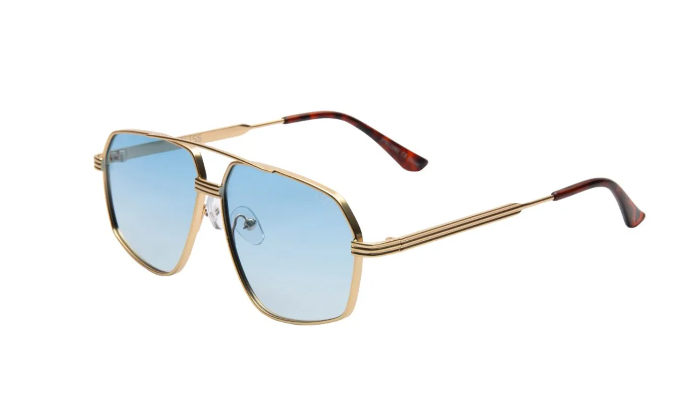 Bliss Polarized Sunglasses- Gold/Blue Gradient