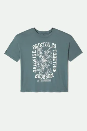 Bloom Oversized Boyfriend T-Shirt - Basalt