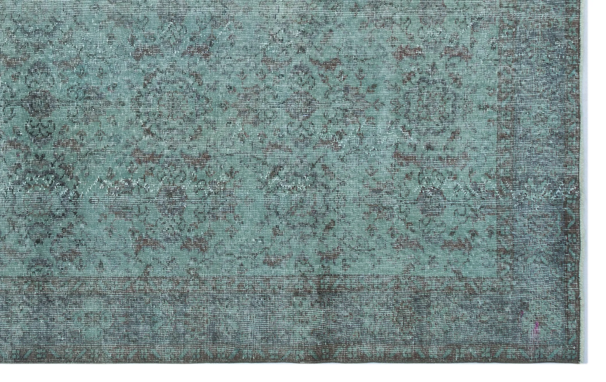Blue Over Dyed Rug I Retro Design Rug | Turkish Rug | Hand Weaving Rug  | Bedroom Rug | Wool Rug | Vintage Rug | Tumbled Rug  | Naturel Rug | Boho Rug I I 6'1'' x 10'0'' ft 185 x 305 cm