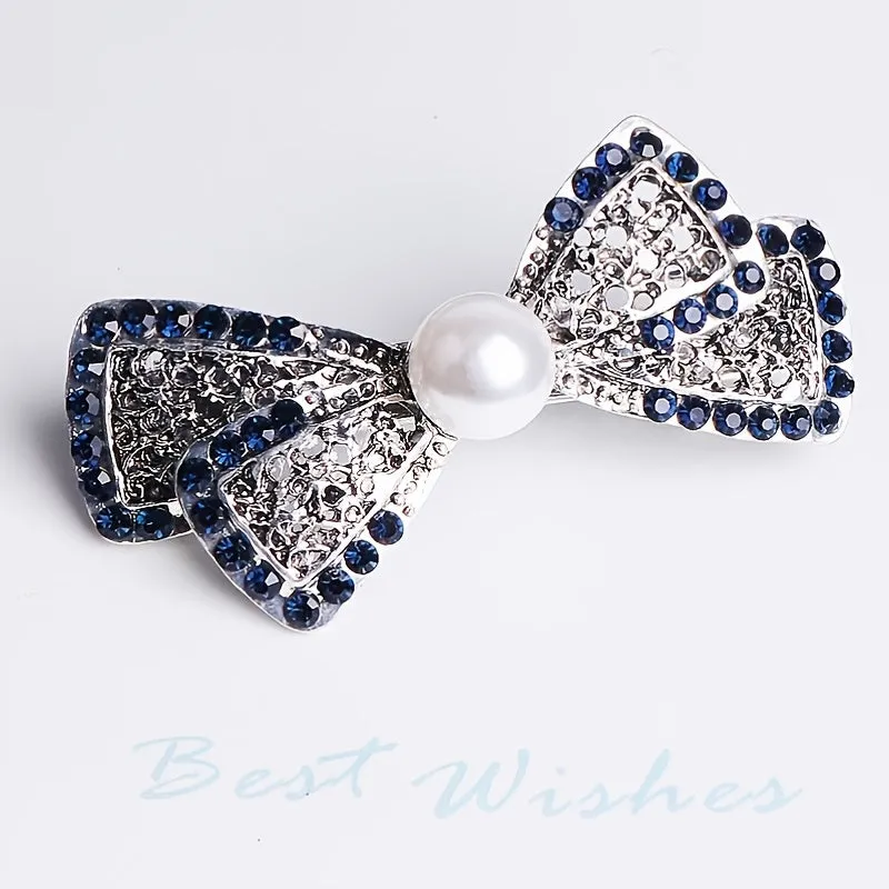 Blue Rhinestone Hairpin