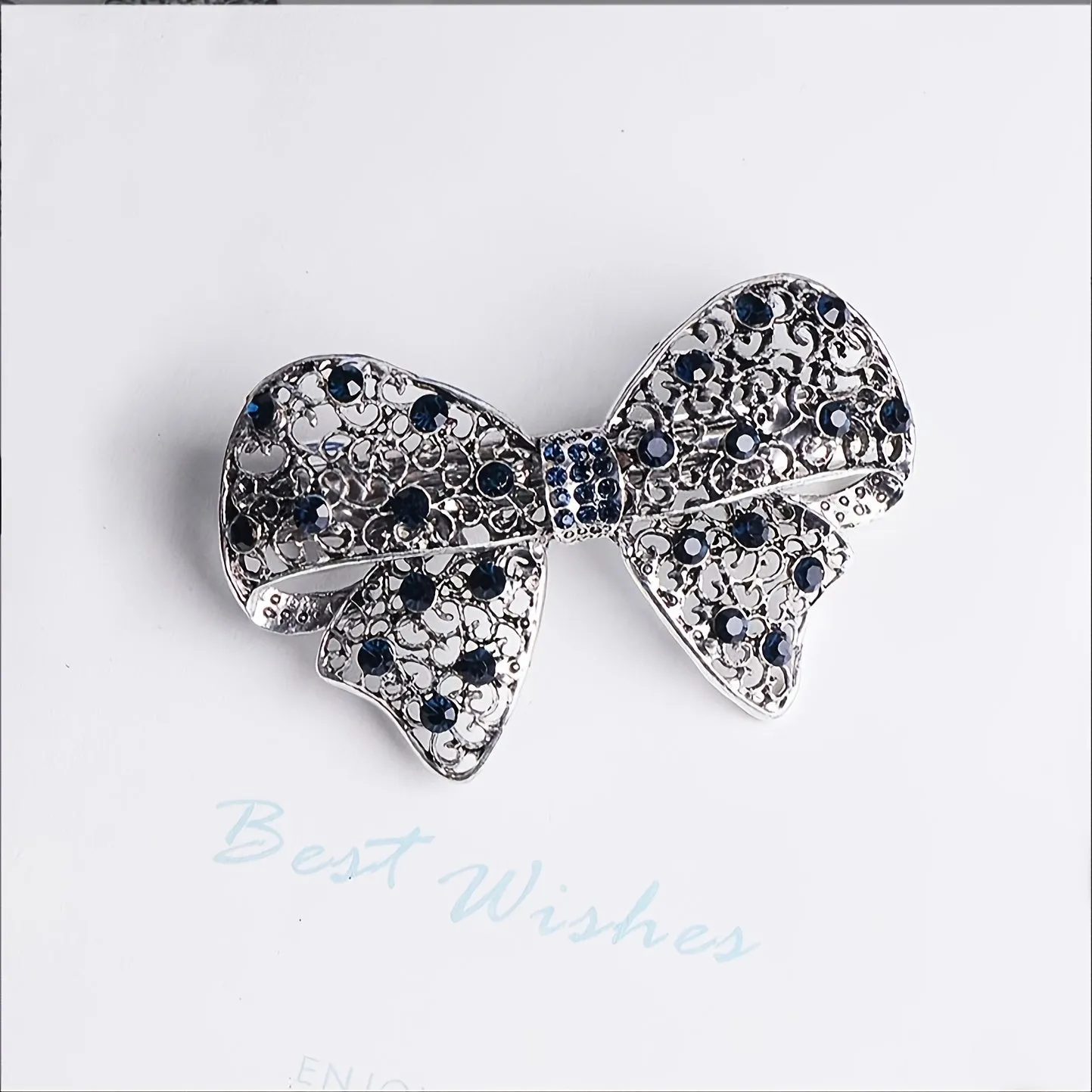 Blue Rhinestone Hairpin