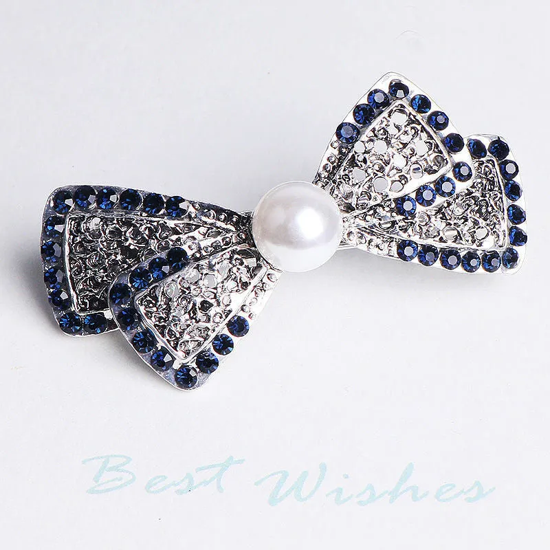 Blue Rhinestone Hairpin