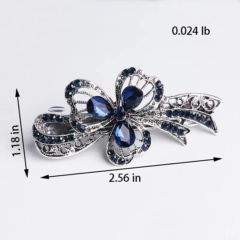 Blue Rhinestone Hairpin