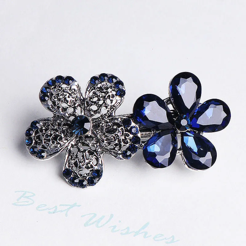 Blue Rhinestone Hairpin
