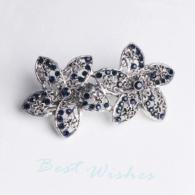 Blue Rhinestone Hairpin
