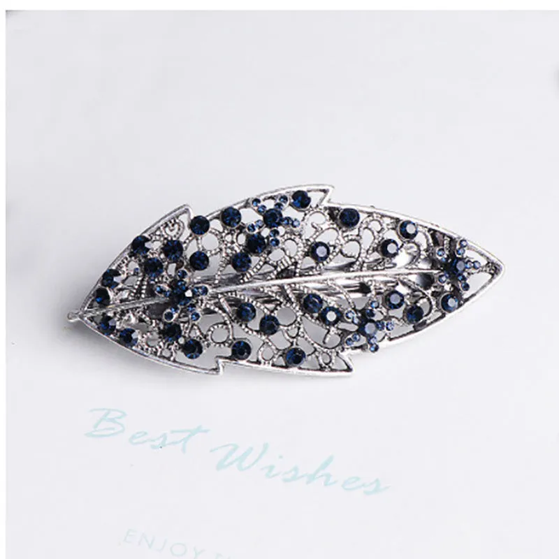 Blue Rhinestone Hairpin