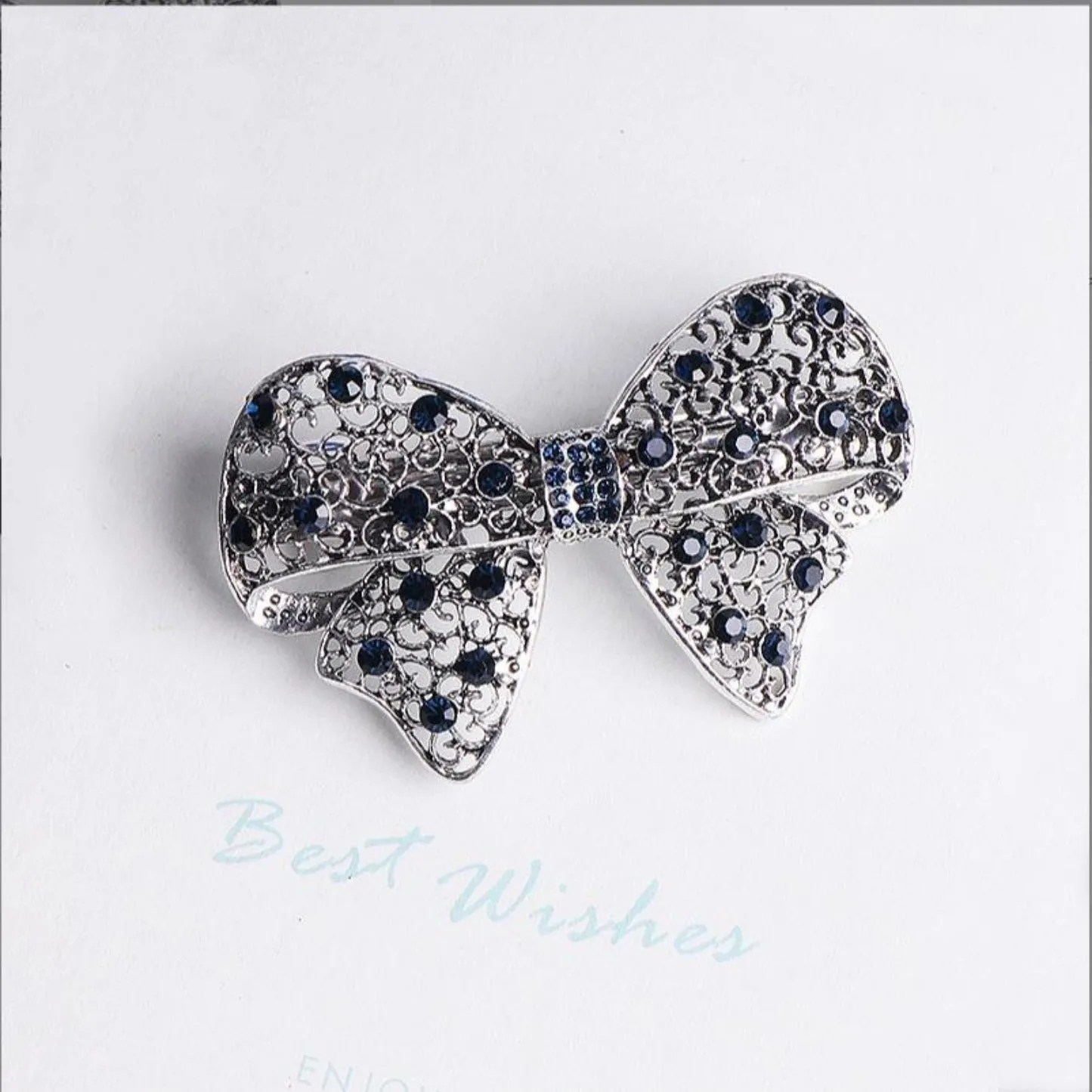 Blue Rhinestone Hairpin