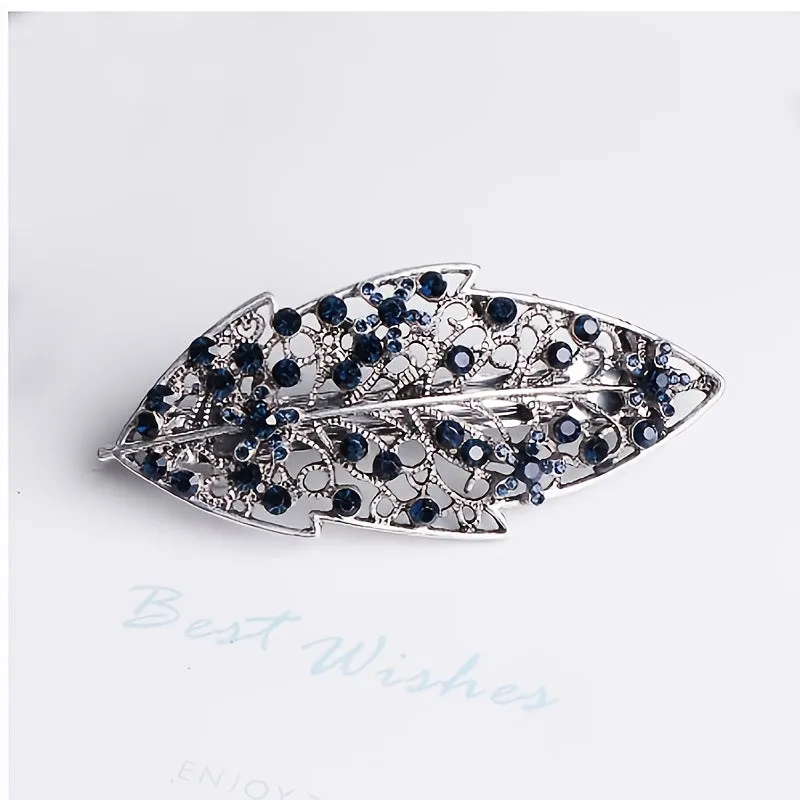 Blue Rhinestone Hairpin