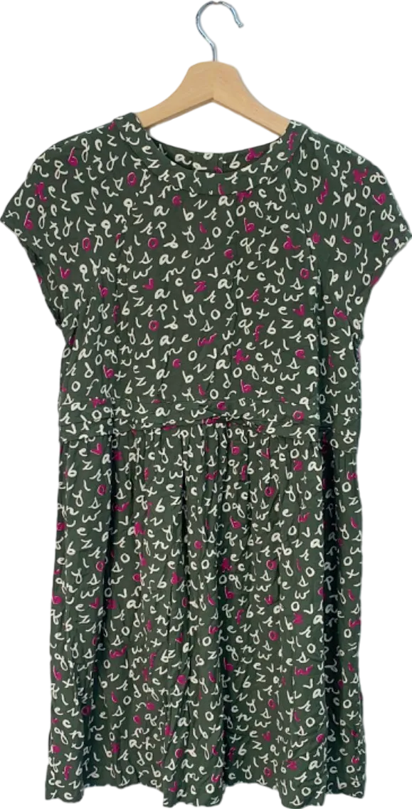 Boden Green Alphabet Print Dress 13-14
