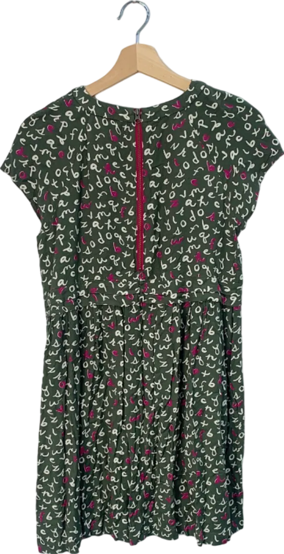 Boden Green Alphabet Print Dress 13-14