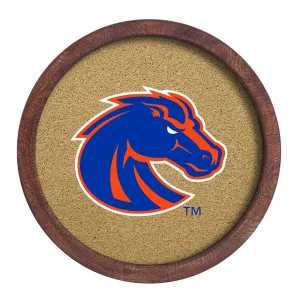 Boise State Broncos: "Faux" Barrel Framed Cork Board