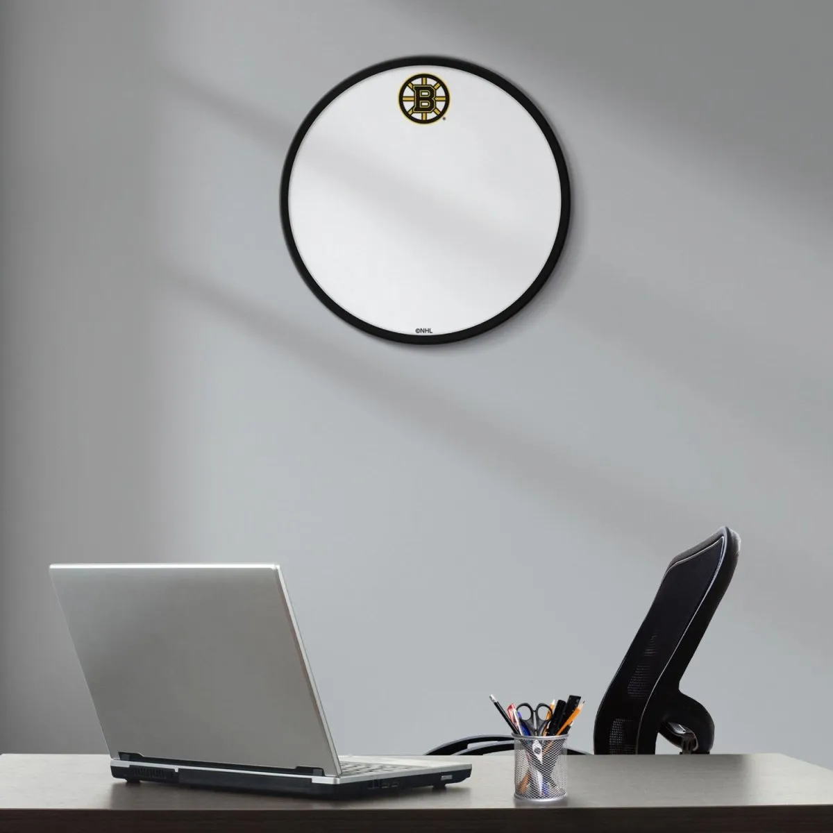 Boston Bruins: Modern Disc Framed Dry Erase Board