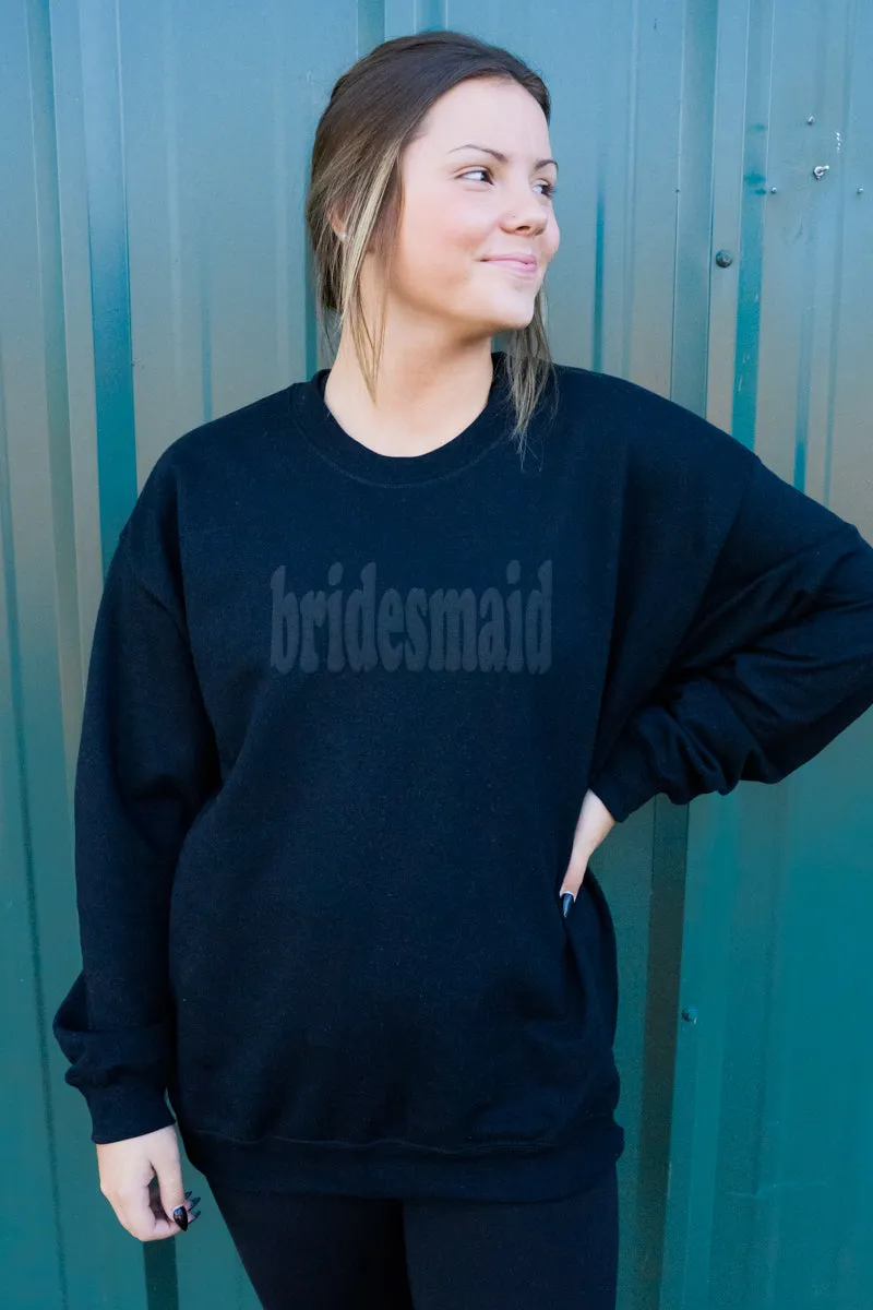 Bridesmaid Puff Vinyl Heavy-weight Crew Sweatshirt