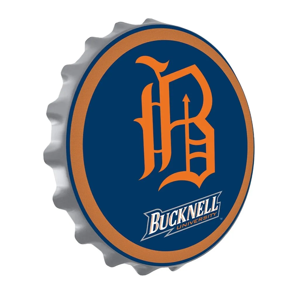 Bucknell Bisons: Script Logo - Bottle Cap Wall Sign