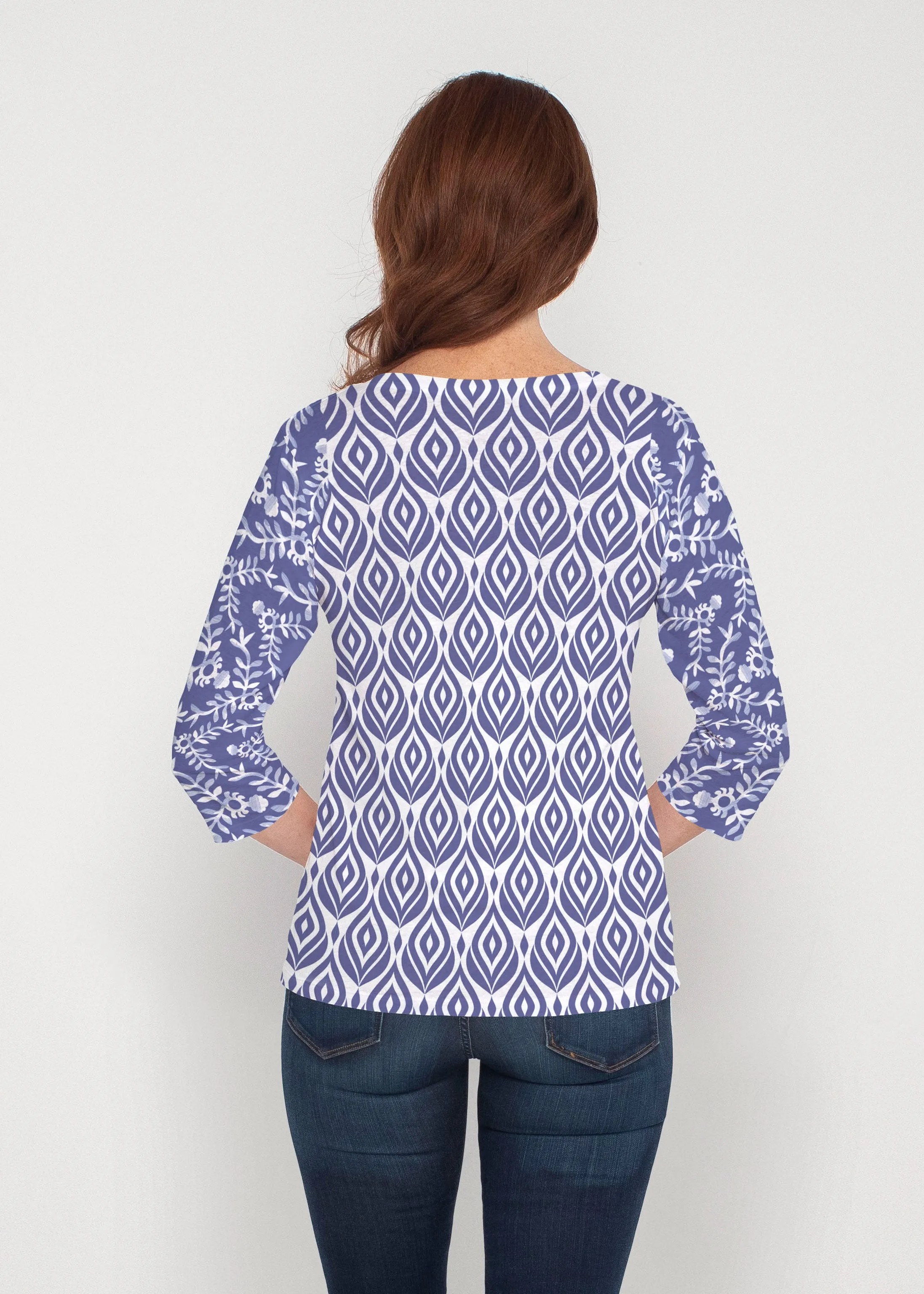 Budding Antlers (8030) ~ Signature 3/4 Sleeve V-Neck Top