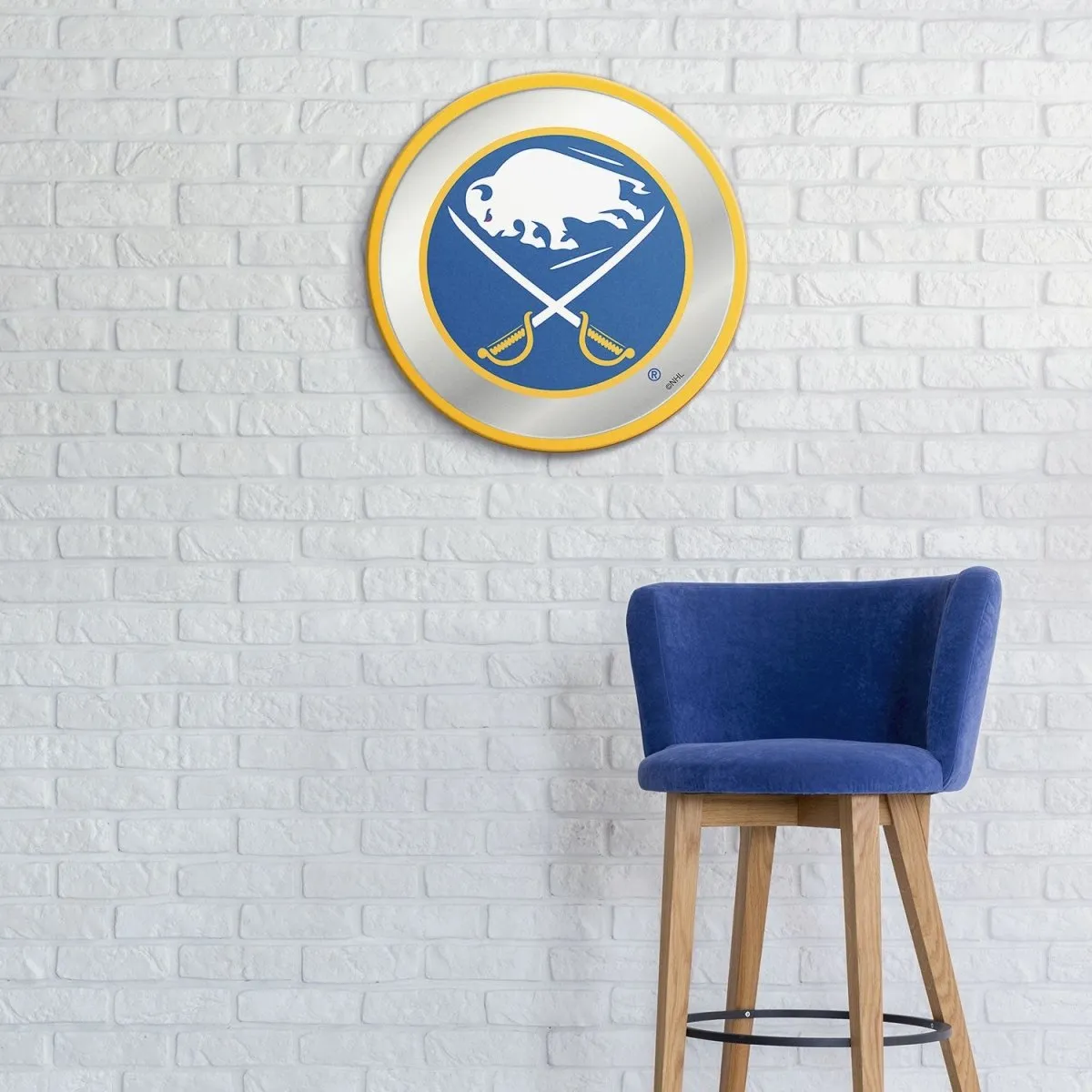 Buffalo Sabres: Modern Disc Mirrored Wall Sign