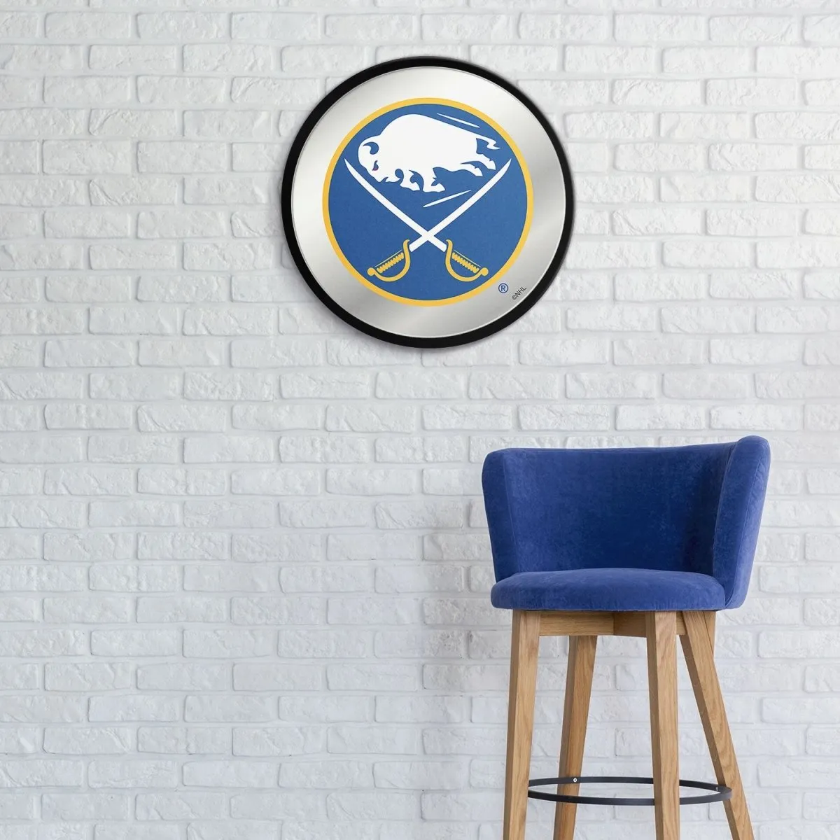 Buffalo Sabres: Modern Disc Mirrored Wall Sign