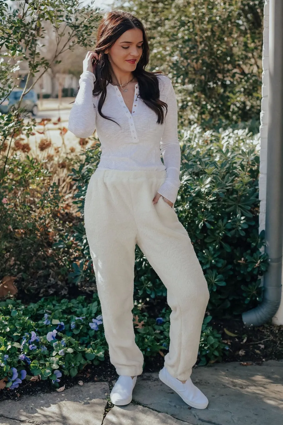 Button Up Henley Crew Neck