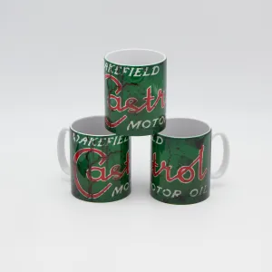 Castrol Oil inspired Retro/ Vintage Distressed Look Oil Can Mug - 10z