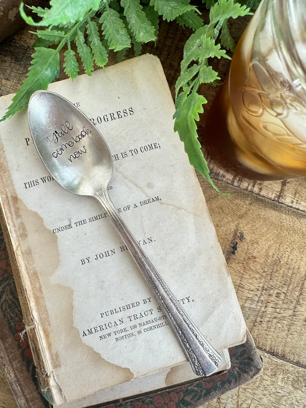 Charming Southern-inspired vintage stamped spoon
