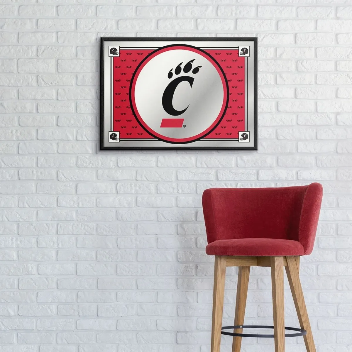 Cincinnati Bearcats: Team Spirit, Logo - Framed Mirrored Wall Sign