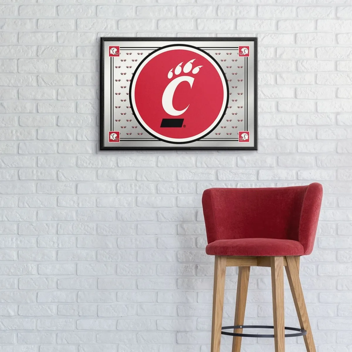 Cincinnati Bearcats: Team Spirit, Logo - Framed Mirrored Wall Sign