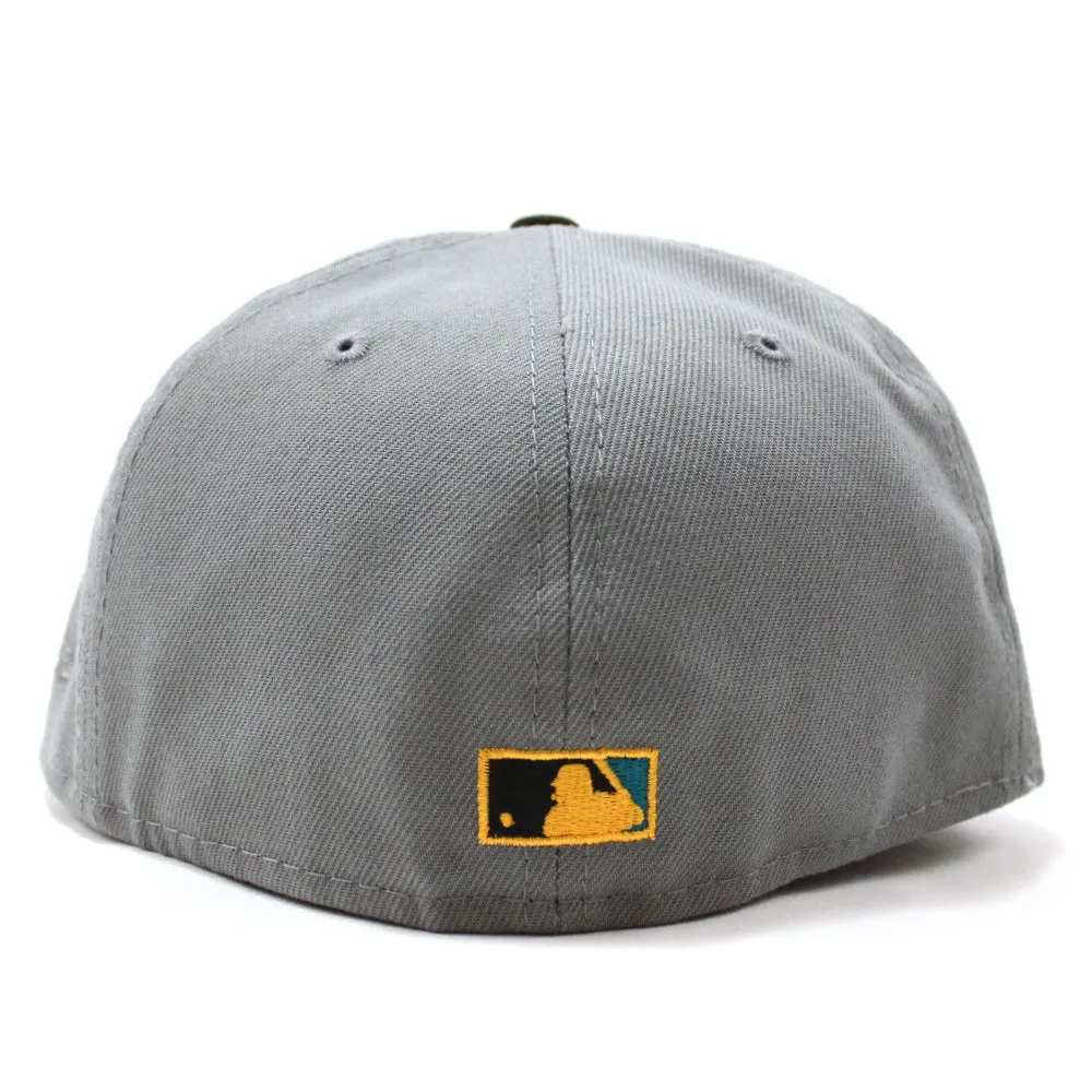 Cincinnati Reds 1970 AllStar Game Retro New Era 59Fifty Fitted Hat (GITD Gray Black Teal Under Brim)