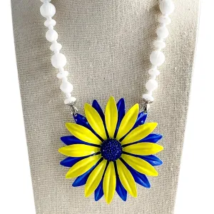 Citrus Brights Single Flower Statement Necklace