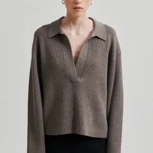 Colada Collar Knit - Morel