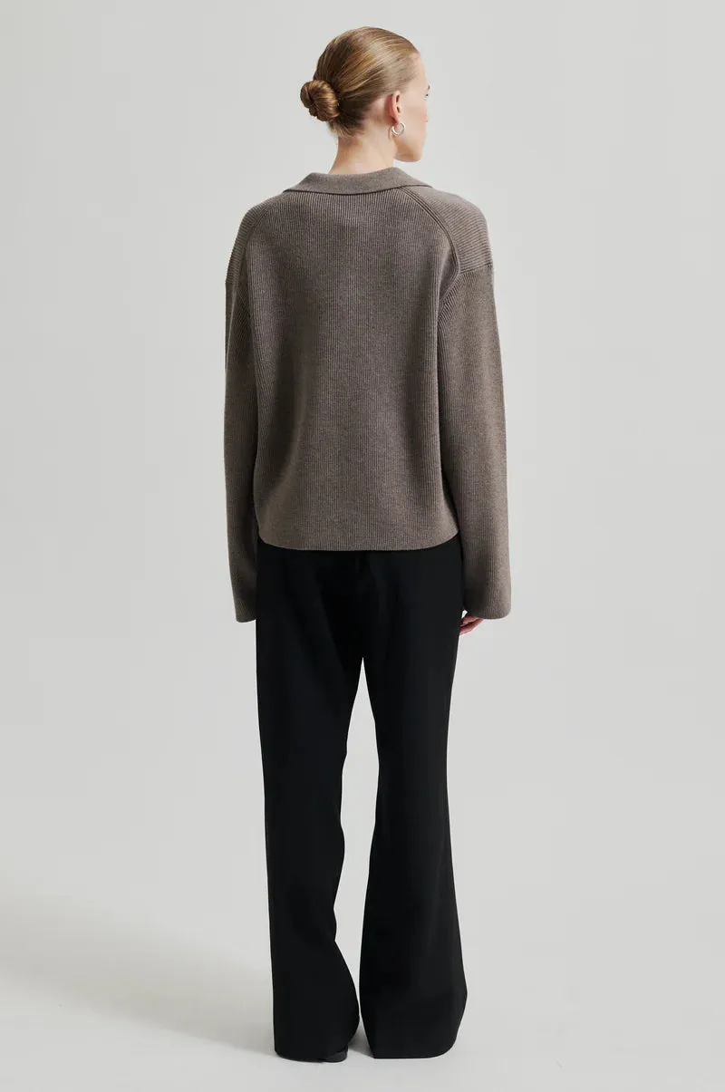 Colada Collar Knit - Morel